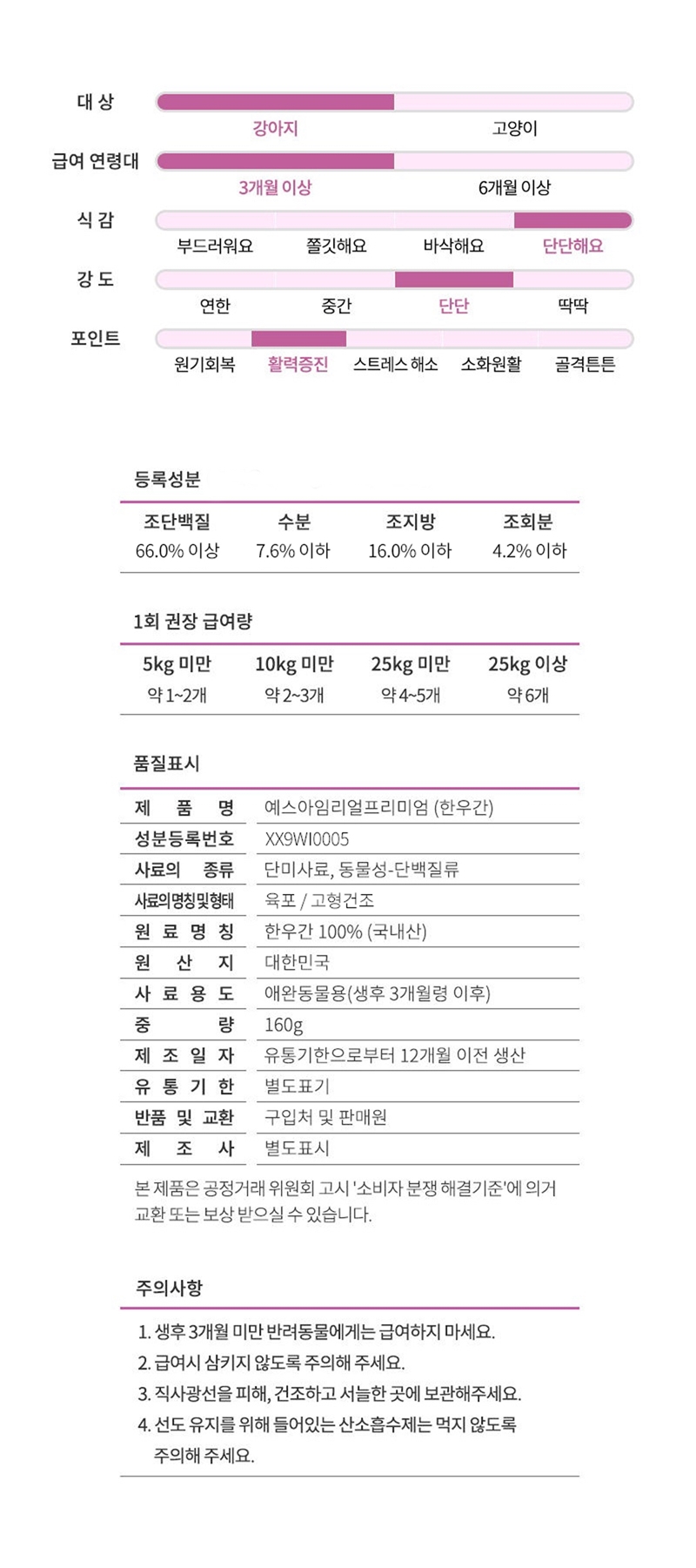 [무료배송] [추가증정] 골드로니 예스아임리얼 눈물작별 한우간 160g + 순살스틱 2p 증정 18번째