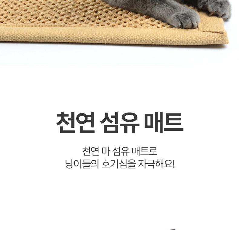 [NEW신상][무료배송] 펫볼루션 고양이 스크래칭 사이잘삼 매트 (랜덤 발송) 3번째