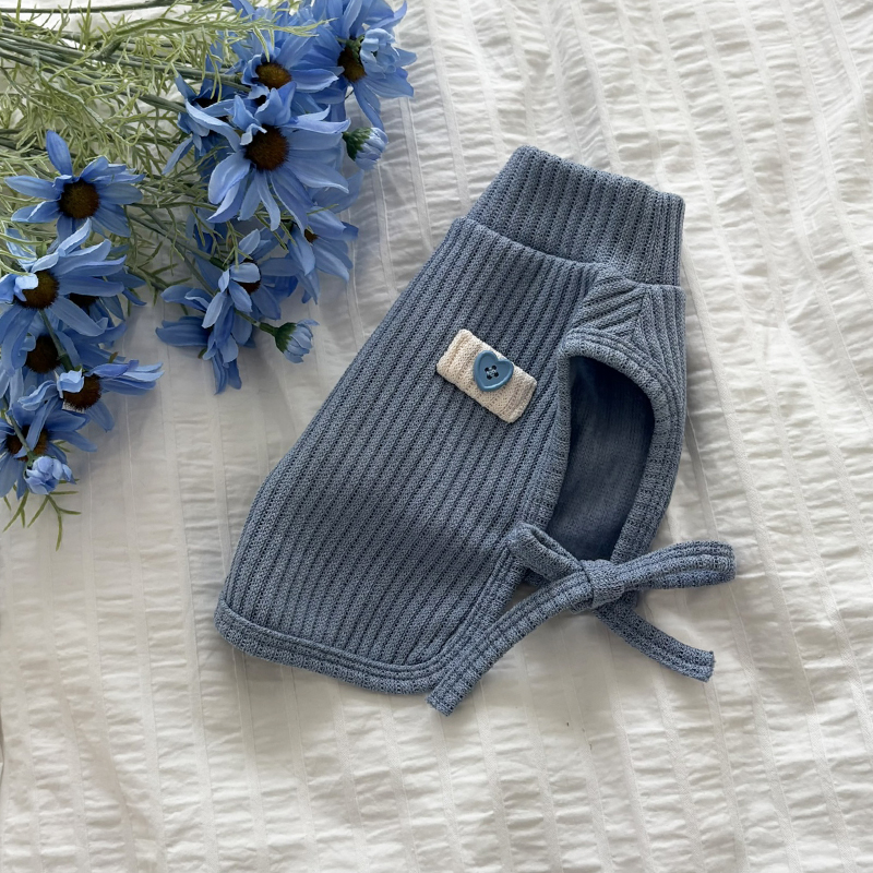 [NEW신상][무료배송] 해피댕댕 하트단추케이프조끼 4종 (아이보리,핑크,블루,브라운) S-XL 12번째