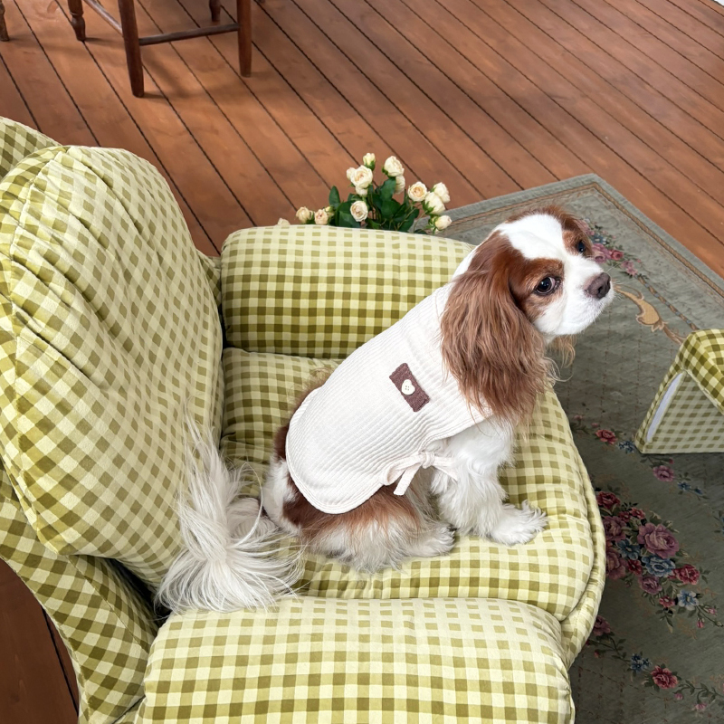 [NEW신상][무료배송] 해피댕댕 하트단추케이프조끼 4종 (아이보리,핑크,블루,브라운) S-XL 19번째