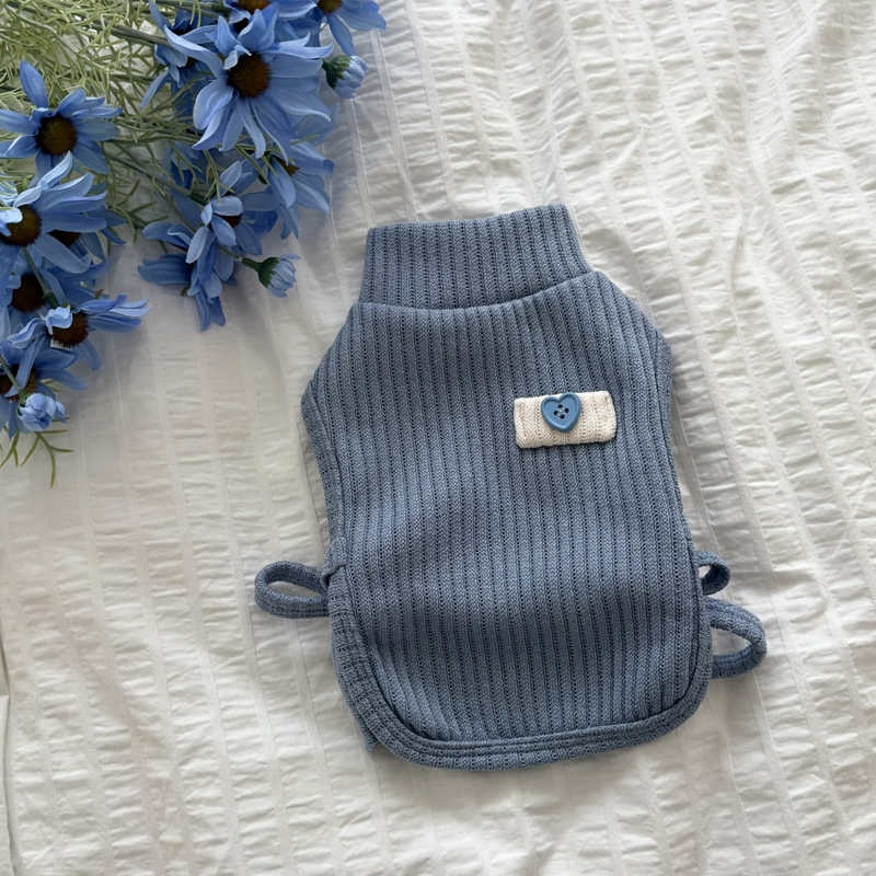 [NEW신상][무료배송] 해피댕댕 하트단추케이프조끼 4종 (아이보리,핑크,블루,브라운) S-XL 11번째