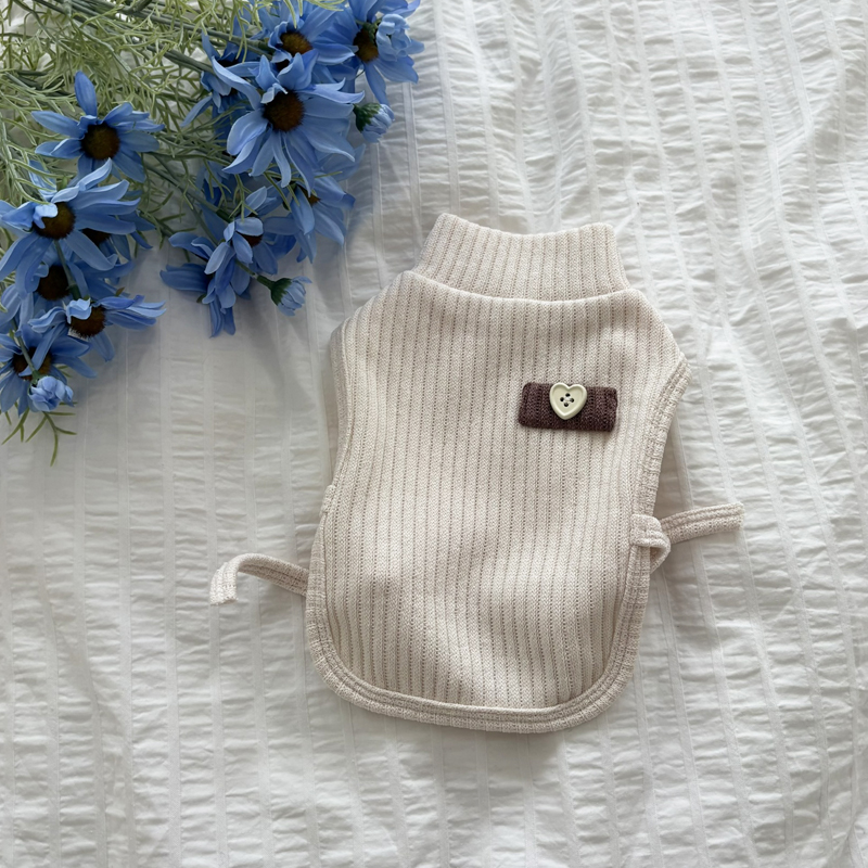 [NEW신상][무료배송] 해피댕댕 하트단추케이프조끼 4종 (아이보리,핑크,블루,브라운) S-XL 17번째