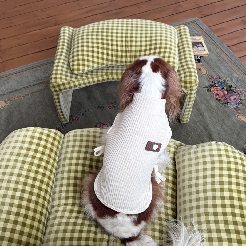 [NEW신상][무료배송] 해피댕댕 하트단추케이프조끼 4종 (아이보리,핑크,블루,브라운) S-XL 20번째