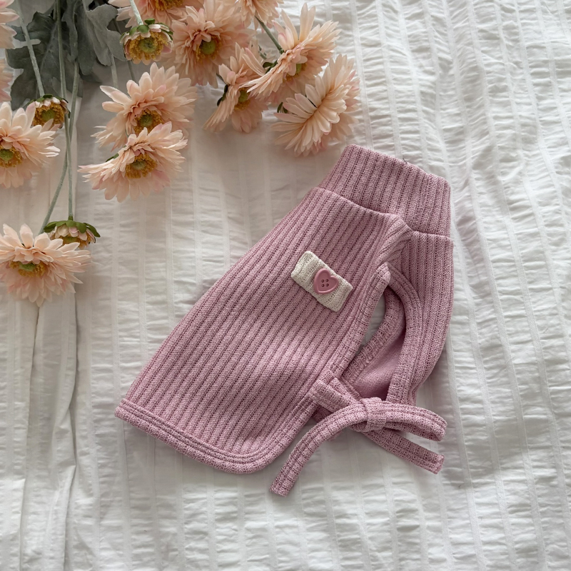 [NEW신상][무료배송] 해피댕댕 하트단추케이프조끼 4종 (아이보리,핑크,블루,브라운) S-XL 6번째