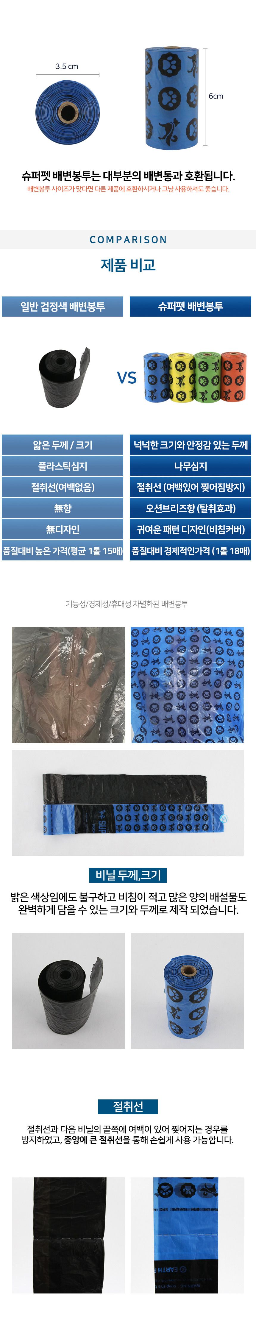 [무료배송] 도그아이 휴대용 산화생분해 배변봉투 324매 2번째
