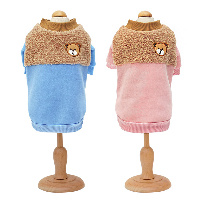 [무료배송] 준성펫 양기모 후리스 티셔츠 (핑크/블루) 8번째
