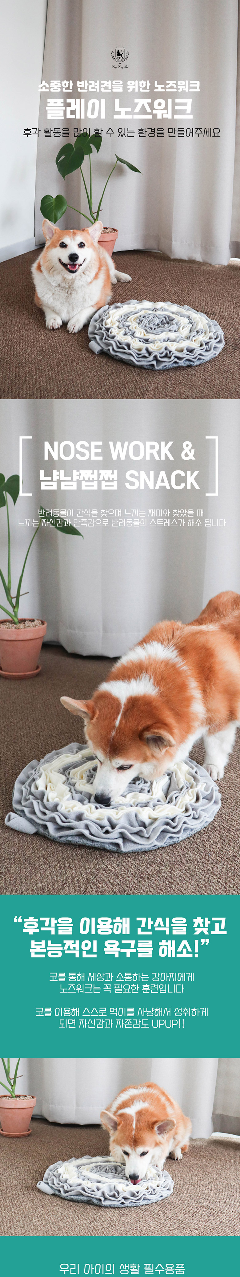 [무료배송] 딩동펫 반려동물 플레이 노즈워크 그레이 1번째