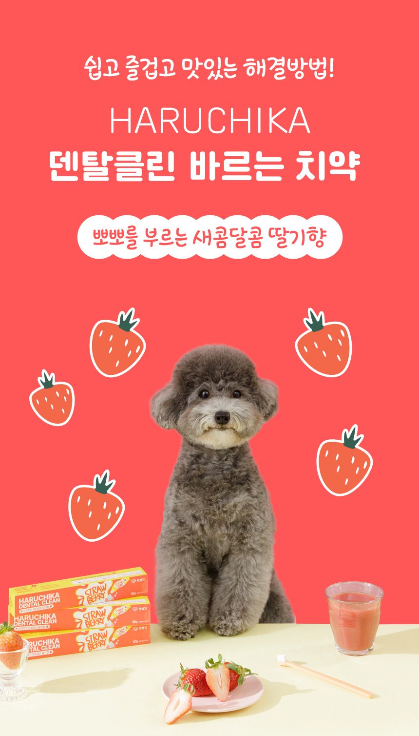펫생각  하루치카 덴탈클린 딸기향 60g 4번째