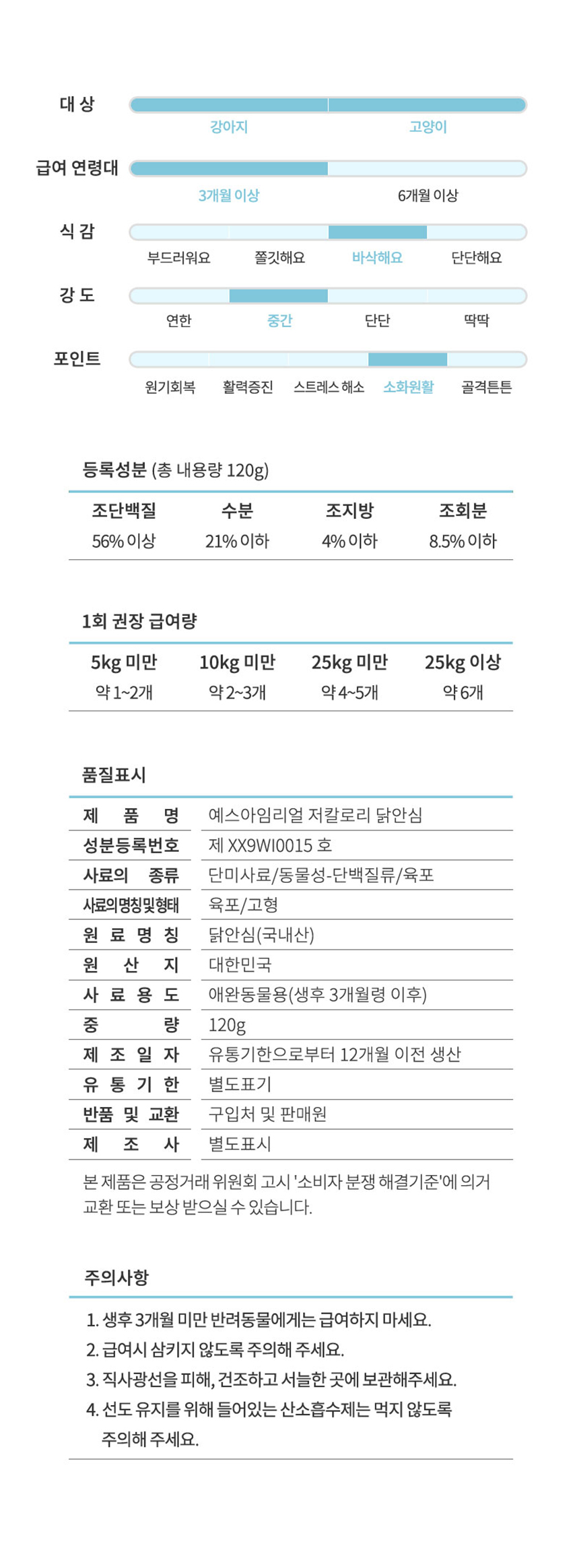 [NEW신상][무료배송] [추가증정] 골드로니 예스아임리얼 저칼로리 닭안심 120g + 순살스틱 2p 증정 13번째