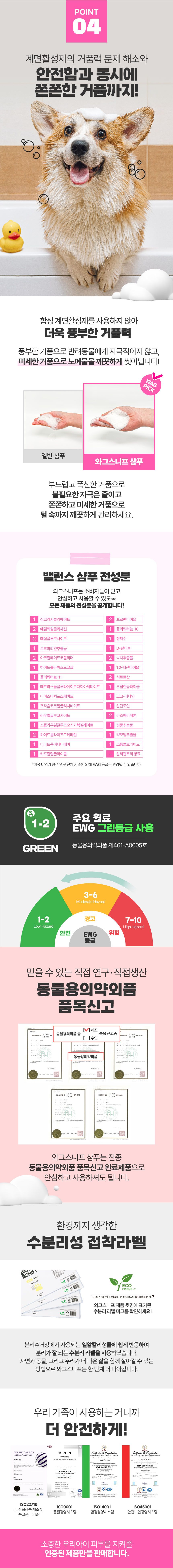 [무료배송] 와그스니프  독 밸런스 샴푸 500ml 4번째