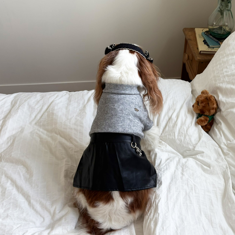 [NEW신상] [무료배송] 해피댕댕 레더원피스 2종 (브라운,블랙) S-2XL 10번째