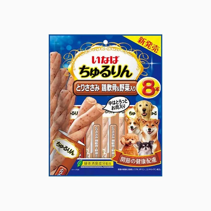 이나바 독 츄르링 닭가슴살&닭연골&야채 관절건강 케어 8p