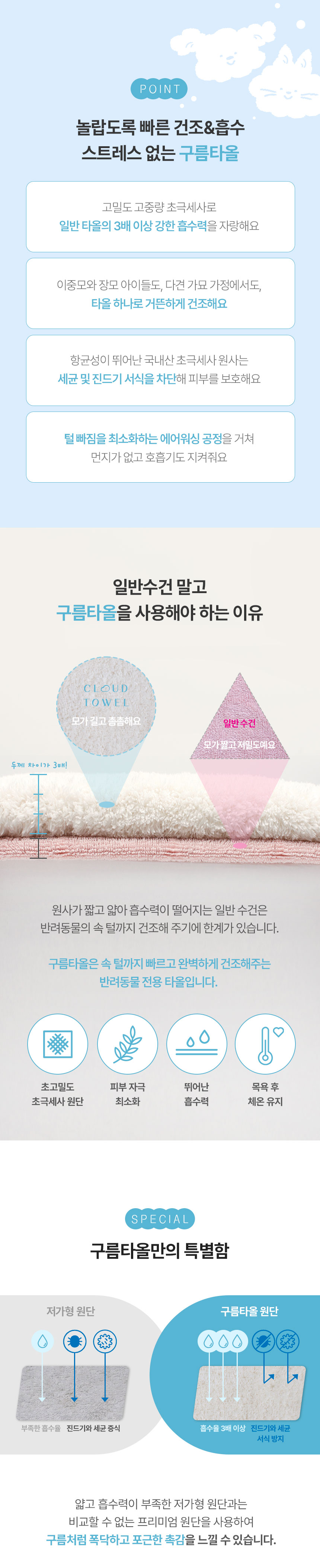 [무료배송] 멍냥이랑 구름타올 M 4번째