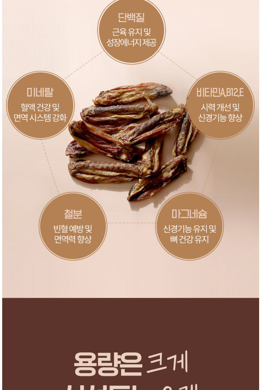 [NEW신상][무료배송] 조선강아지 비타민 오리 날개 500g 18번째