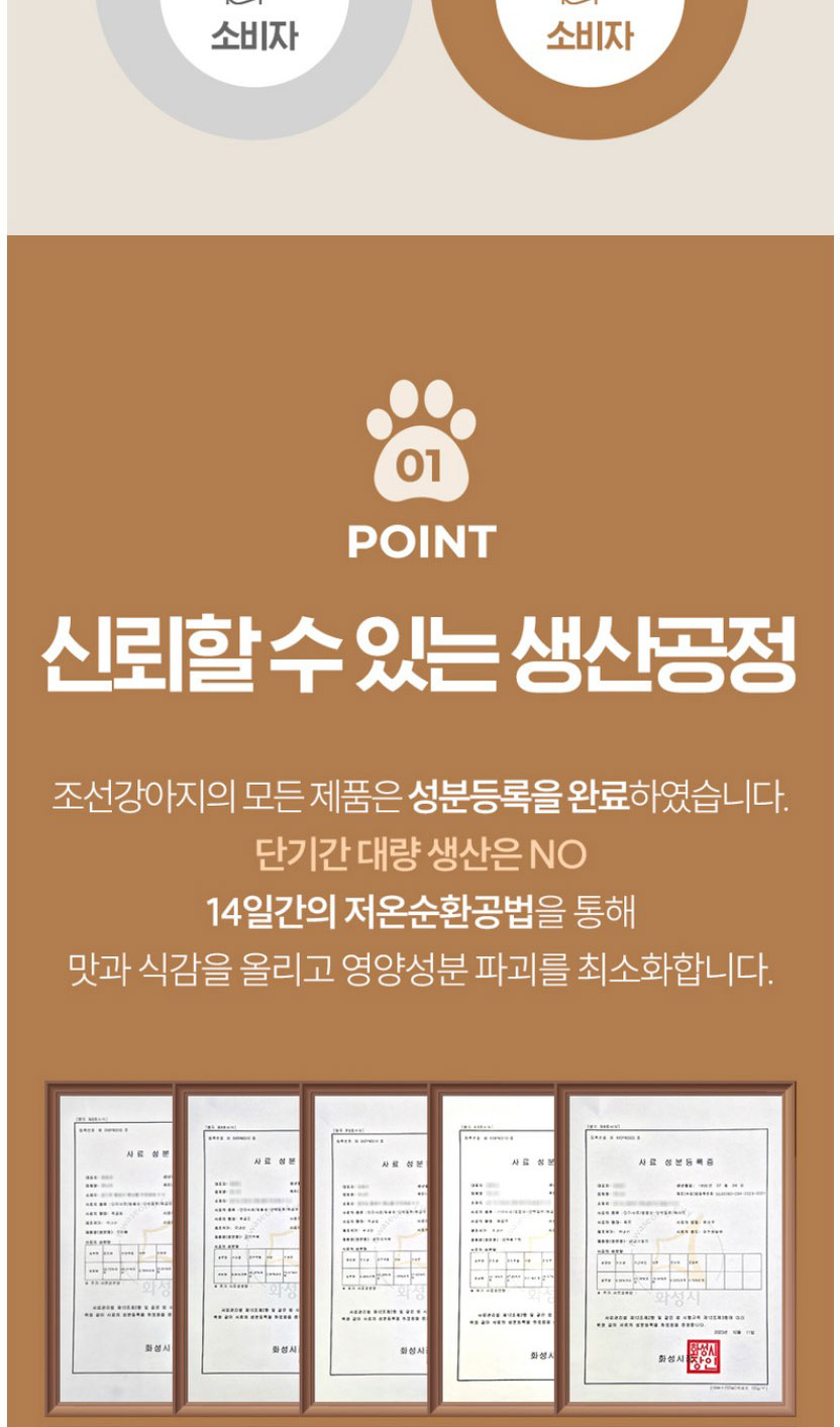 [NEW신상][무료배송] 조선강아지 비타민 오리 날개 500g 11번째