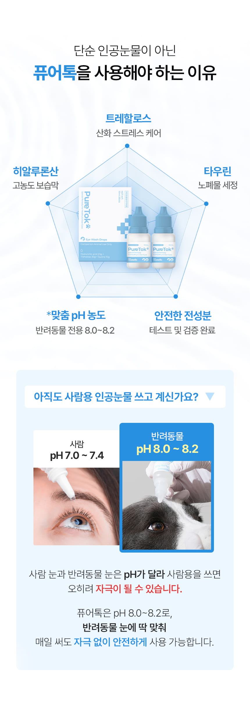 [무료배송] 하울릭 퓨어톡 인공눈물 눈세정제 10ml*2ea 4번째