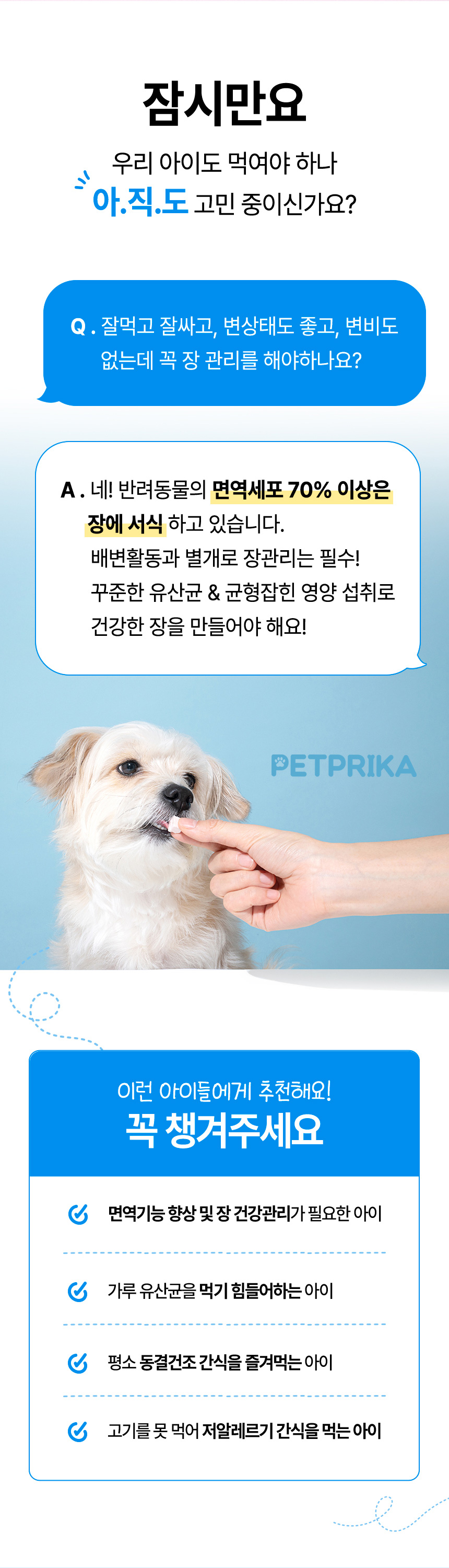 [NEW신상][무료배송] 펫프리카 독 산양유 유산균 간식 60g (플레인/딸기/블루베리) 15번째