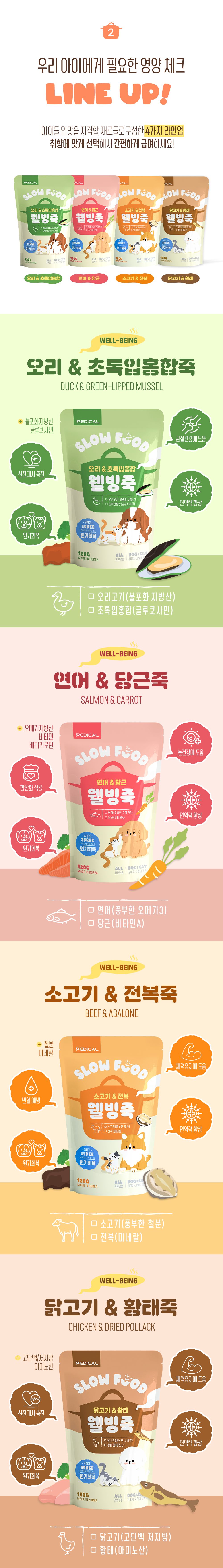 페디칼 웰빙죽 닭고기&황태 120g 2번째