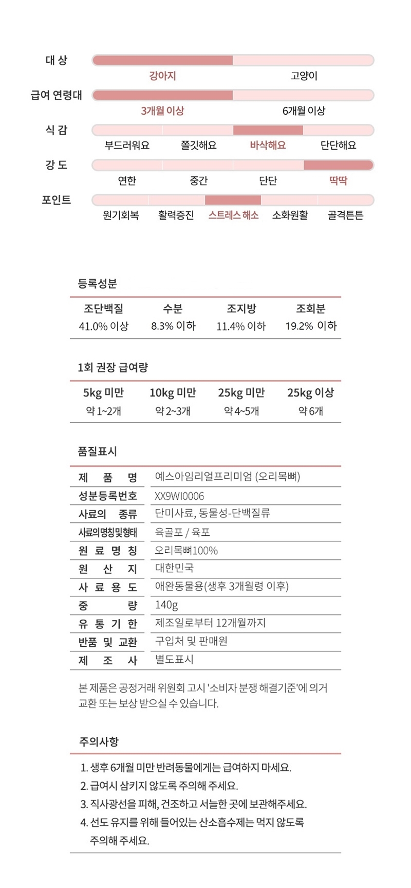 [무료배송] [추가증정] 골드로니 예스아임리얼 바샤삭 오리목뼈 140g + 순살스틱 2p 증정 18번째