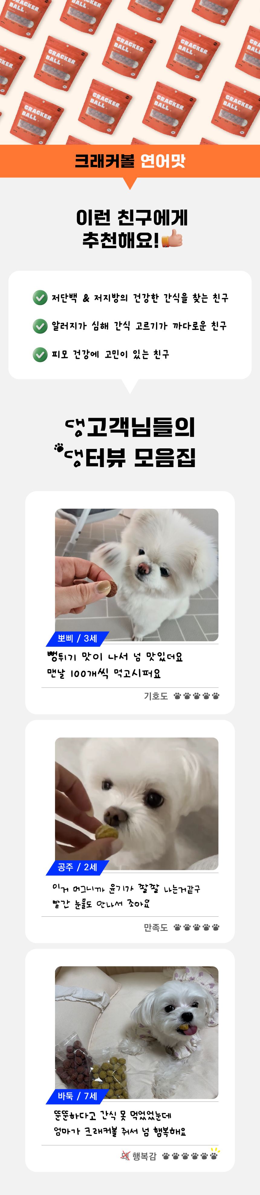 퍼프 독 크래커볼 연어 100g 5번째