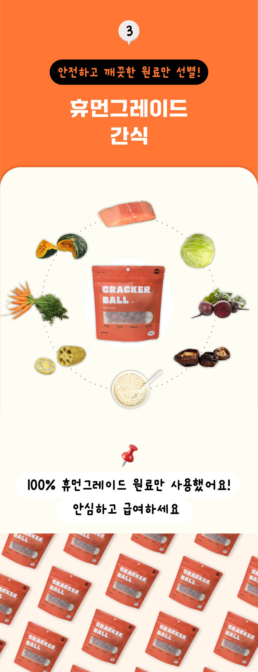 퍼프 독 크래커볼 연어 100g 7번째