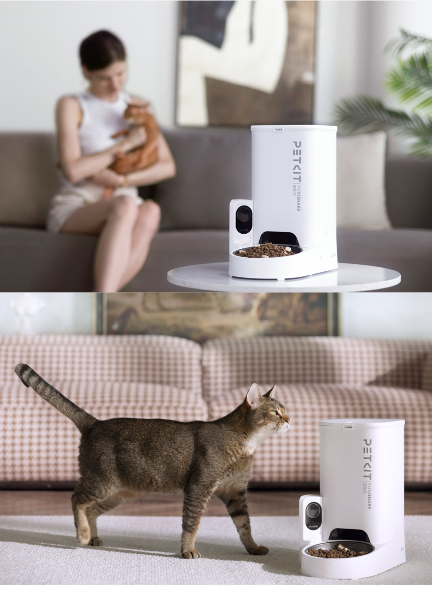 [NEW신상][무료배송] 펫킷 얌쉐어 솔로 자동 급식기 (스마트홈 카메라) 13번째