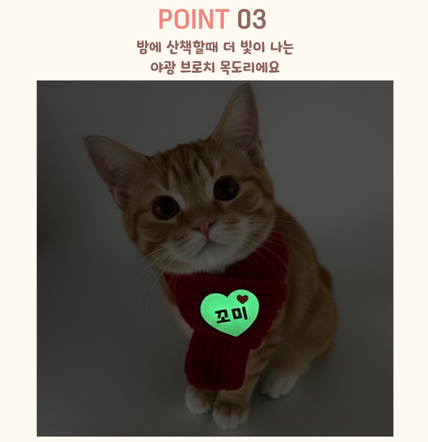 [NEW신상][무료배송] 아름블링 야광 브로치 목도리 S/M 9번째