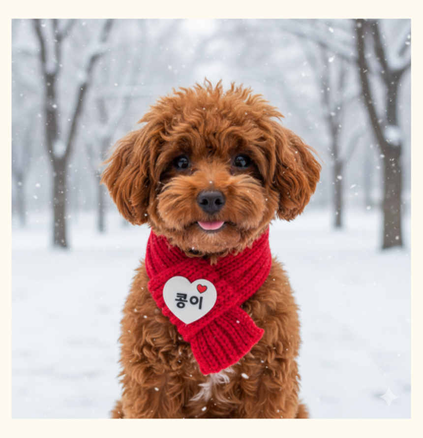 [NEW신상][무료배송] 아름블링 야광 브로치 목도리 S/M 5번째