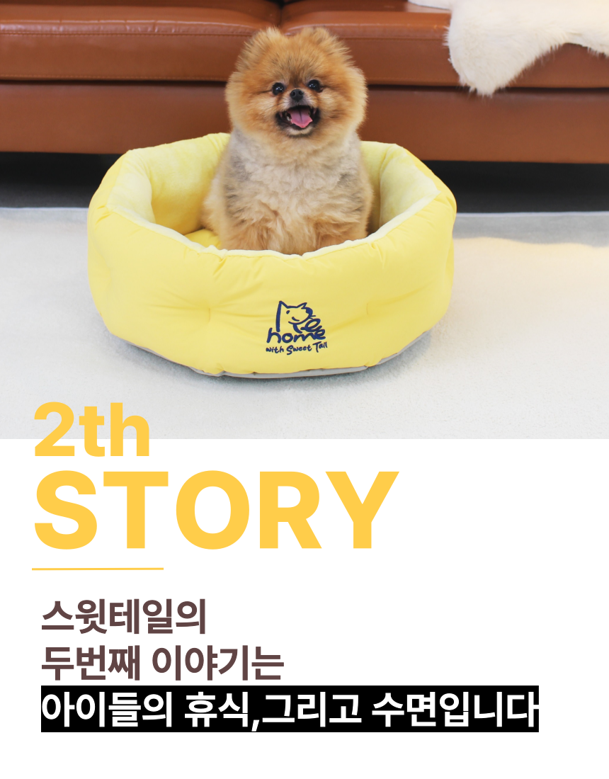 [NEW신상][무료배송] 스윗테일 독 핸드메이드 팔각베드쿠션 M/L 5번째