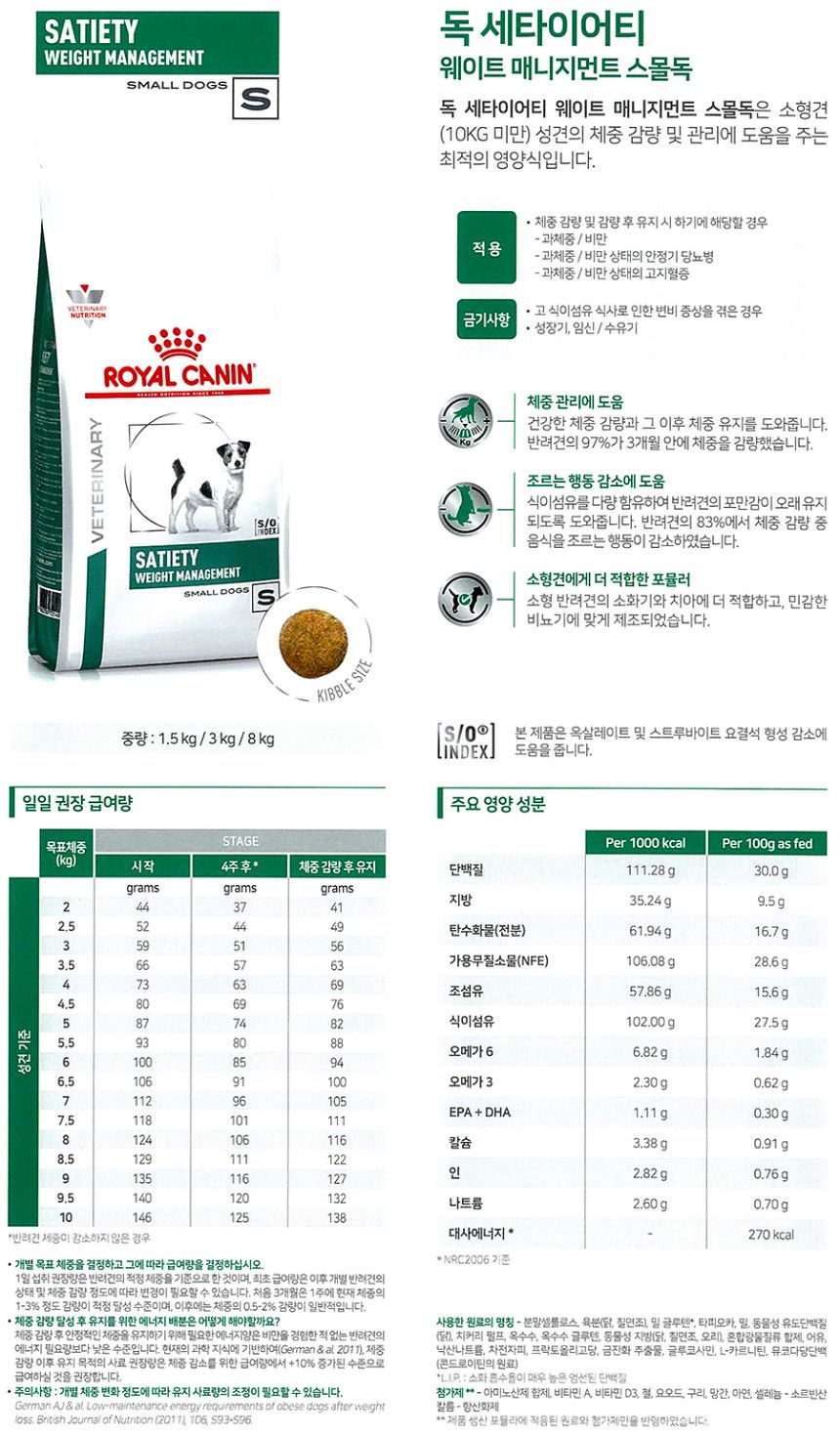 [무료배송] 로얄캐닌 독 세타이어티 스몰독 8kg 1번째