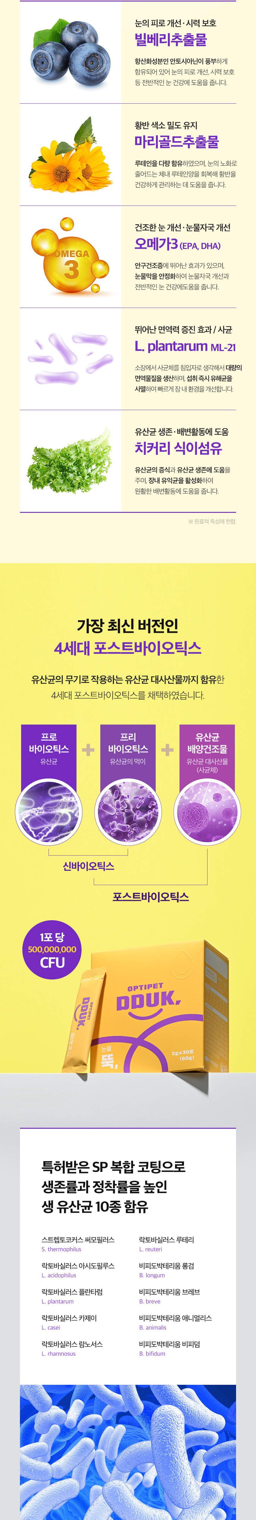 [무료배송] 옵티펫 유산균 눈물 뚝 DDUK 30개입 16번째