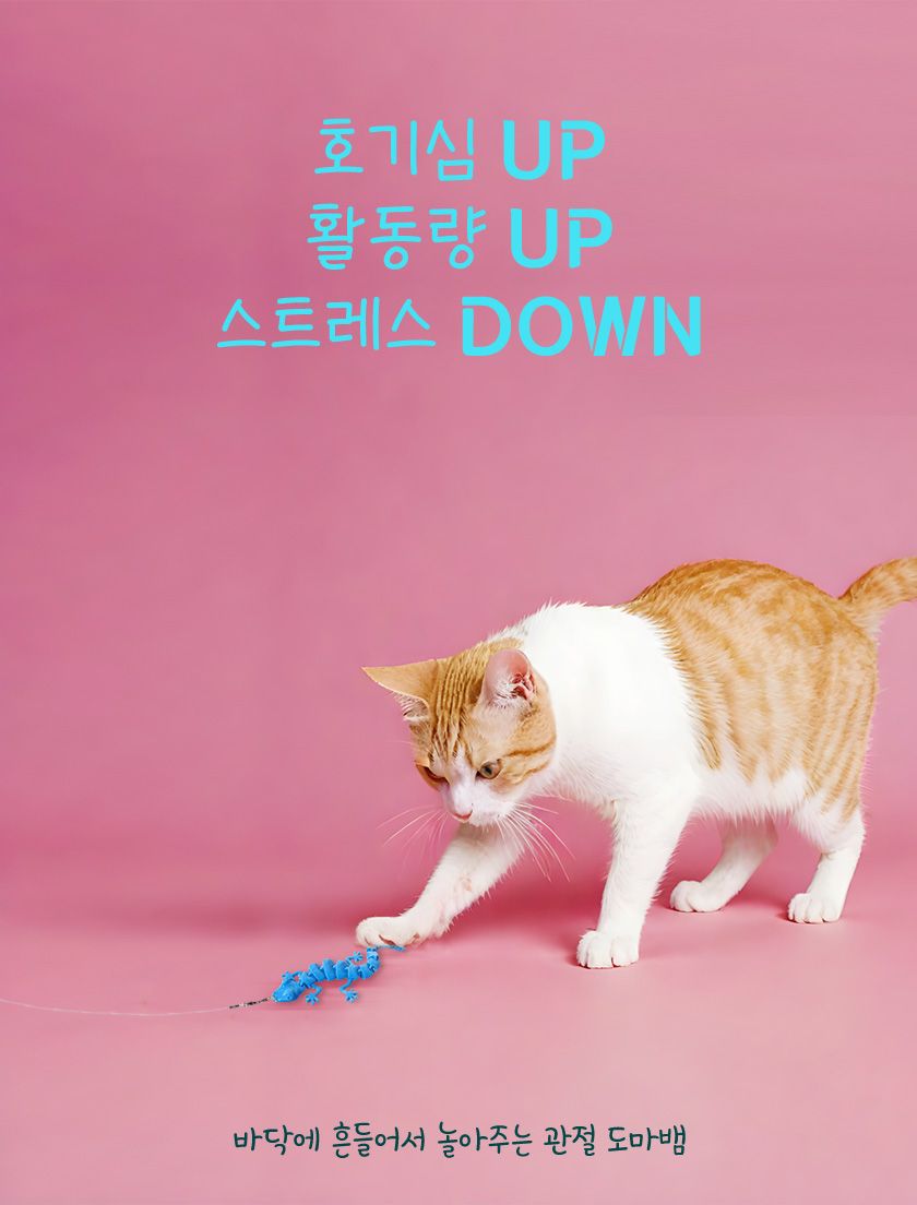 [NEW신상]펫디아 관절 도마뱀 노랑/파랑/야광/초록 10번째