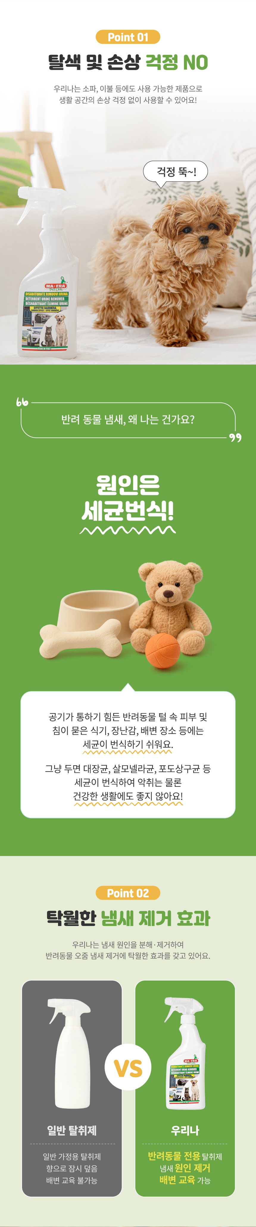 [무료배송] MAFRA 반려동물 배변기피제 오줌냄새제거 이태리 우리나 500ml 4번째