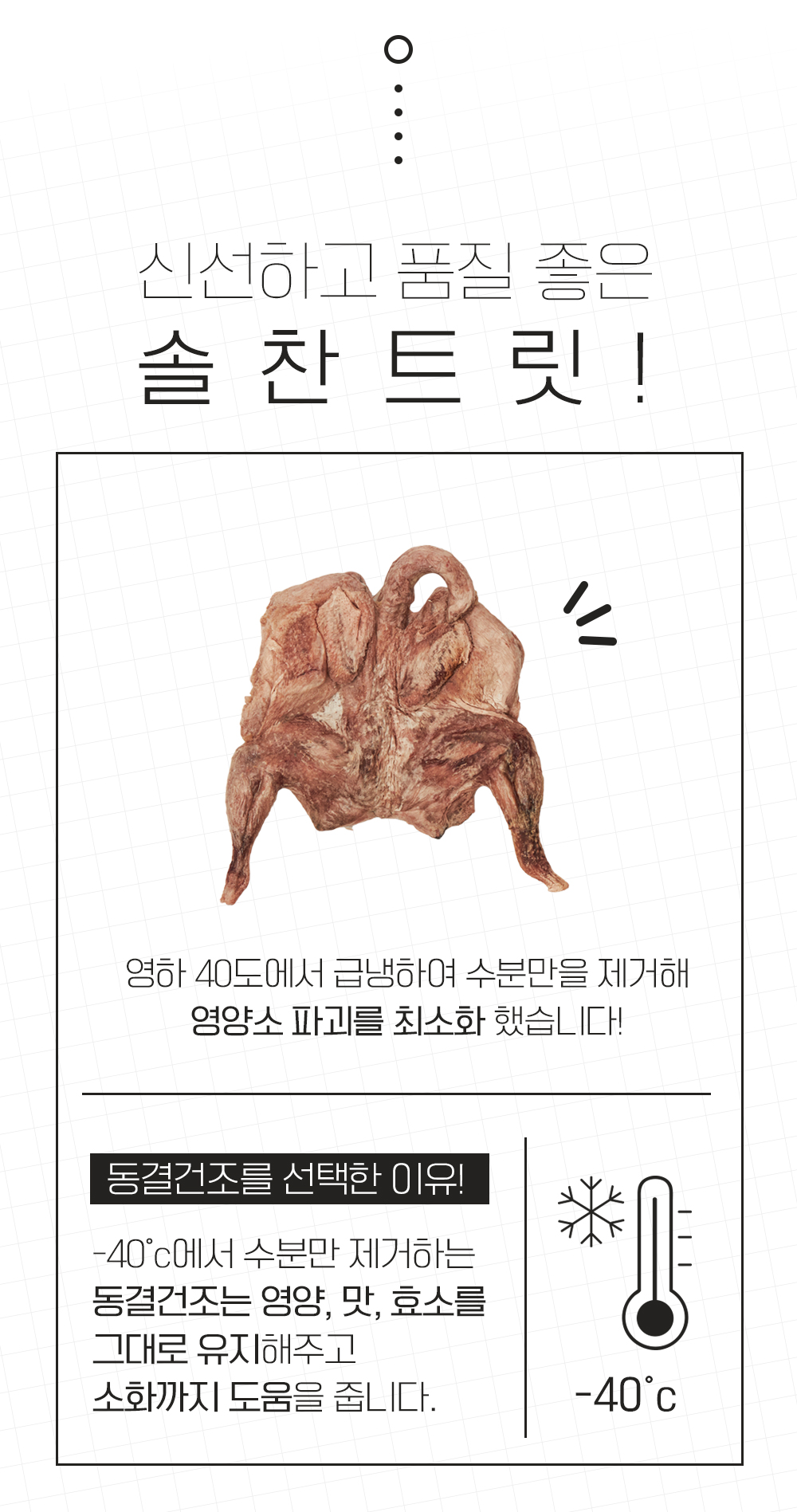 [무료배송] 온날 솔찬트릿 동결건조 통메추리 3개입 8번째