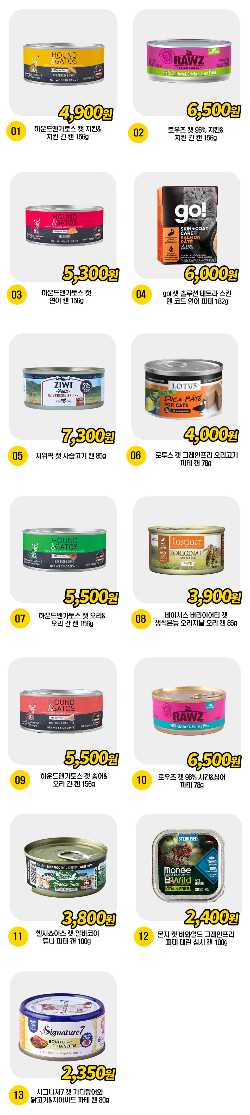고양이 파테 타입 주식캔 12종 [모음] 1번째
