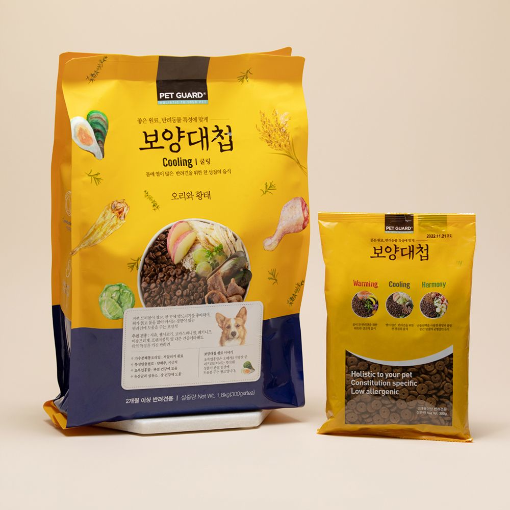 보양대첩 독 쿨링사료 오리와황태 제품