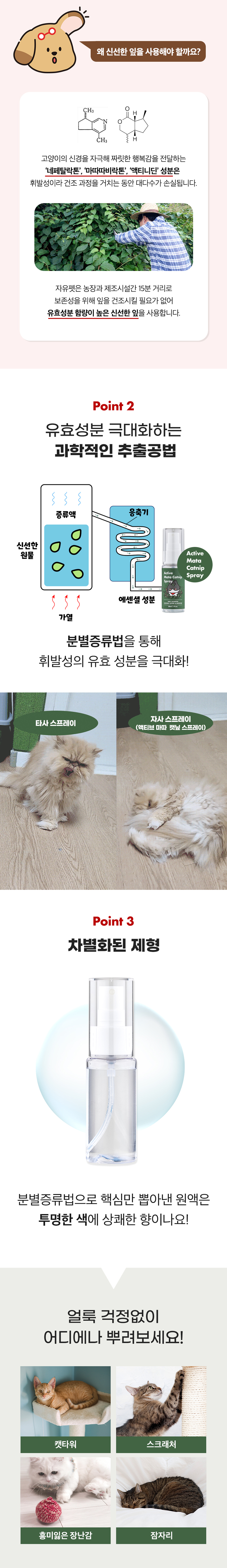[NEW신상][무료배송] 액티브 국산 마따따비 캣닢 스프레이 원액 30ml 4번째