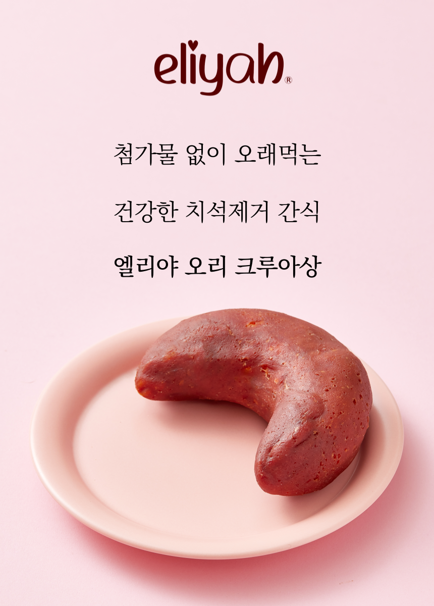[무료배송] [3개] 엘리야 독 오리 크루아상 오래먹는껌 110g 1번째