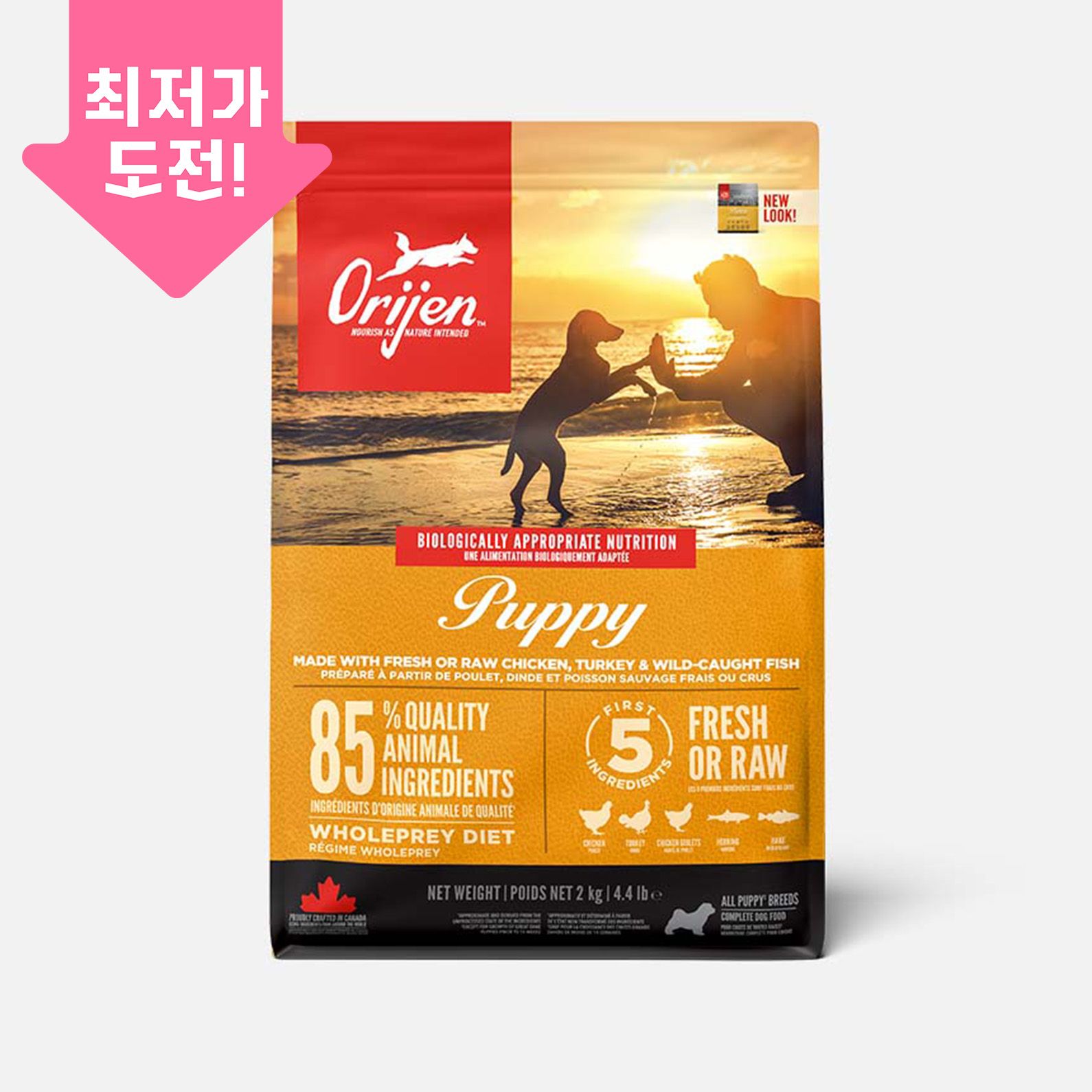 오리젠 독 퍼피 2kg 0번
