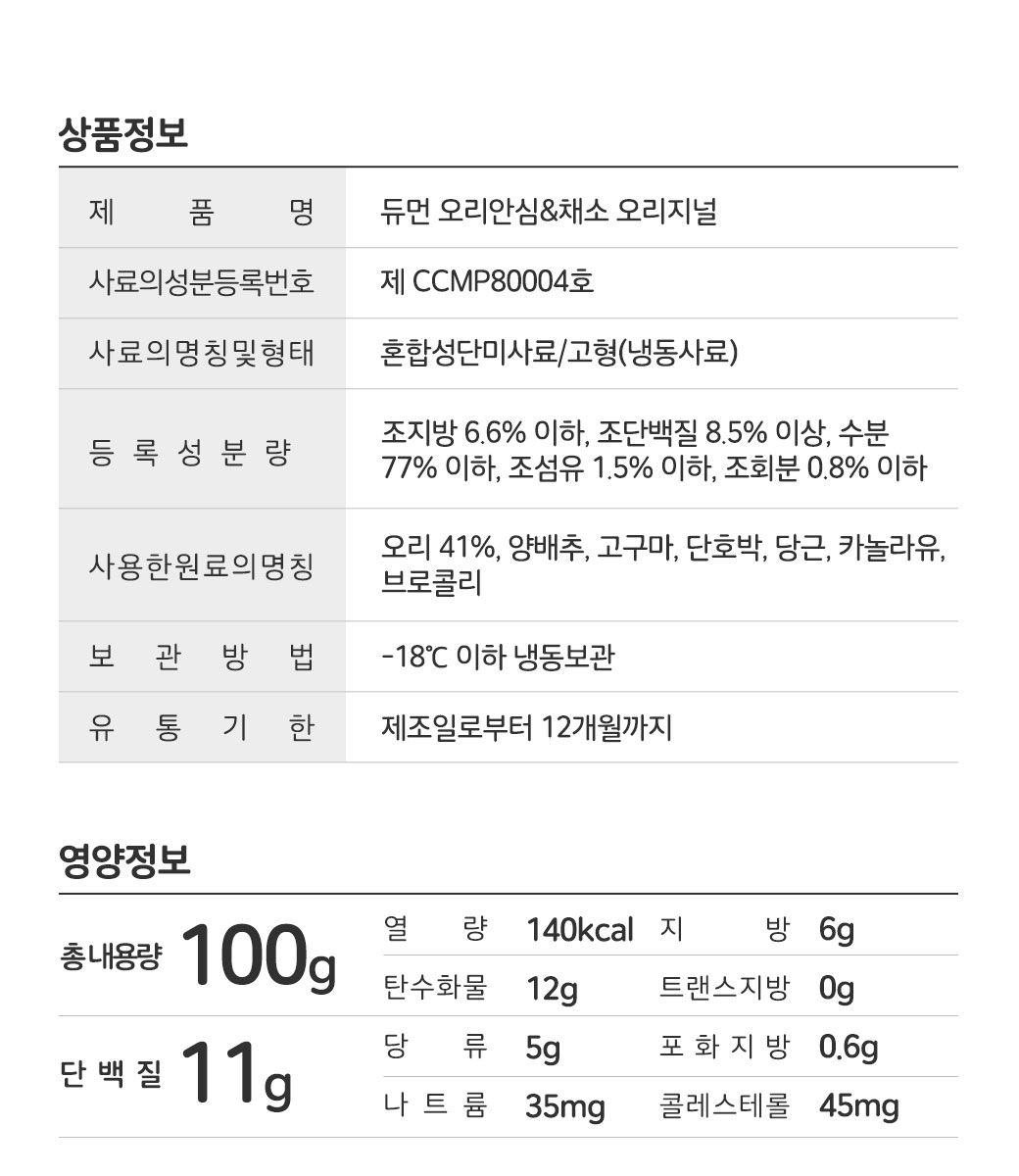 [무료배송][23팩] 듀먼 독 자연화식 한달의행복 패키지 100g 26번째