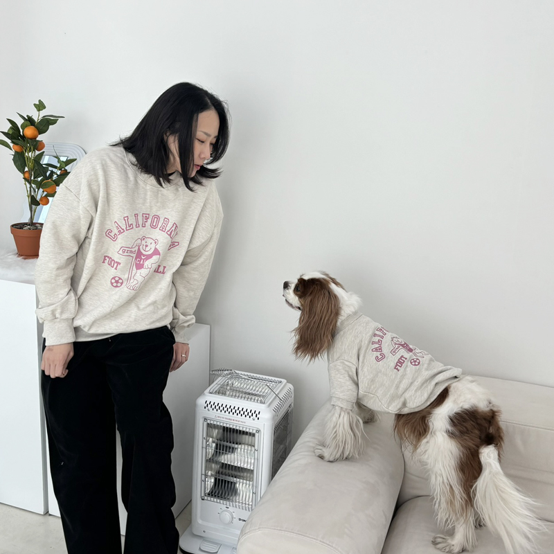 [무료배송] 해피댕댕 풋볼베어커플맨투맨 S - 2XL 14번째