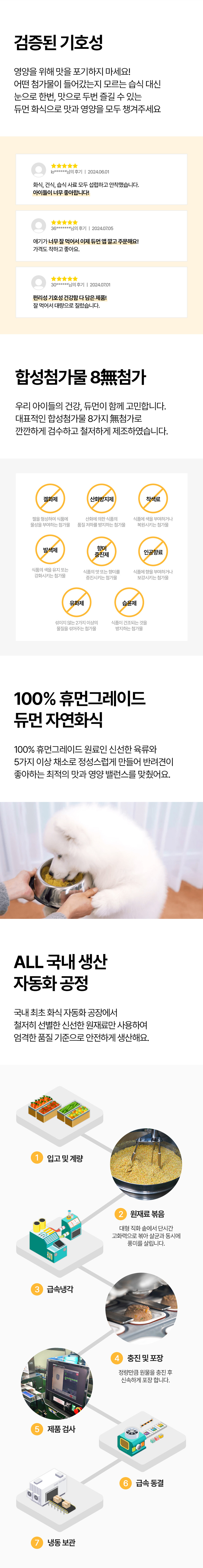 [무료배송] 듀먼 독 자연화식 오리안심&채소 맛보기 샘플 50g*4팩 2번째