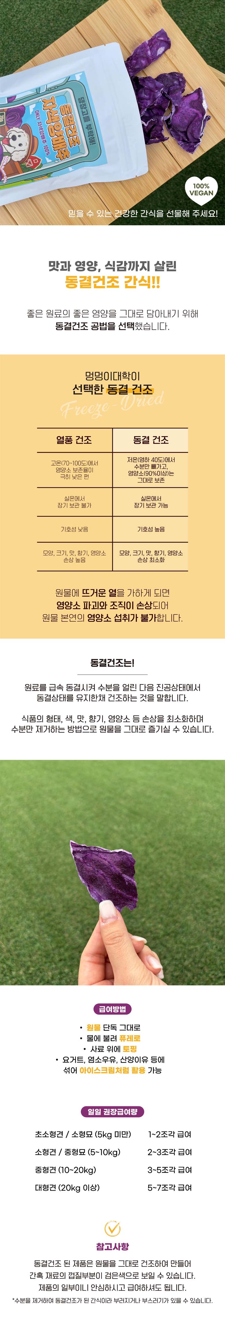 [NEW신상][무료배송] 멍멍이대학 동결건조 자색양배추 20g 2번째