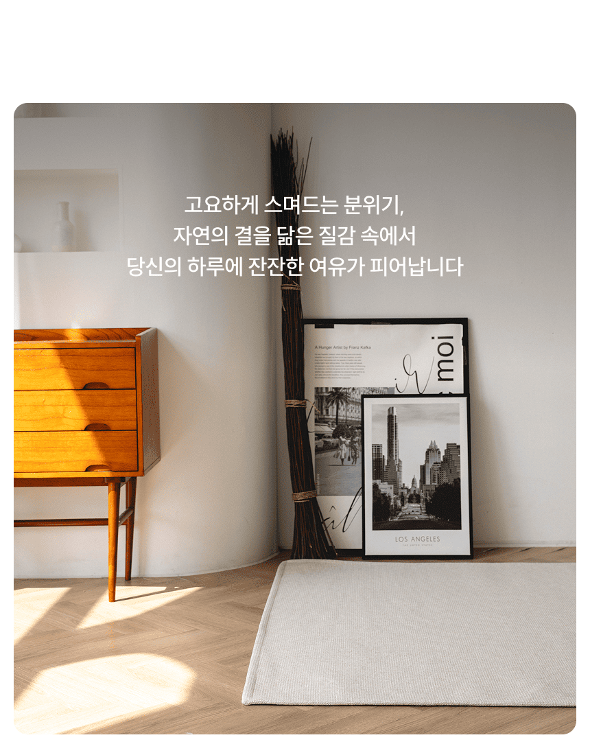 [체험단] [무료배송] 체고케어 위브 사이잘룩 방수러그 샌드 베이지 50x150 6번째
