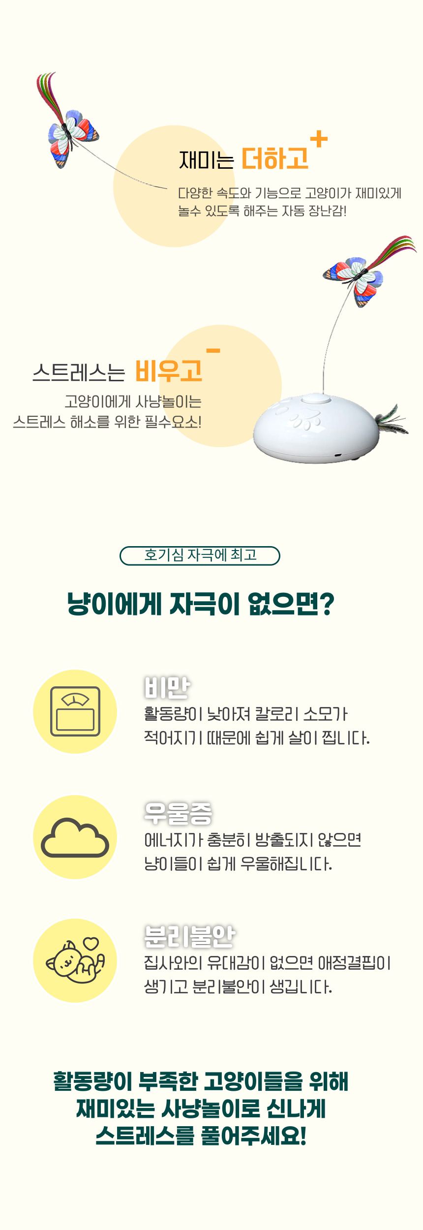[NEW신상][무료배송] 펫이랑 캐치미 고양이 자동장난감 꼬리잡기 2번째