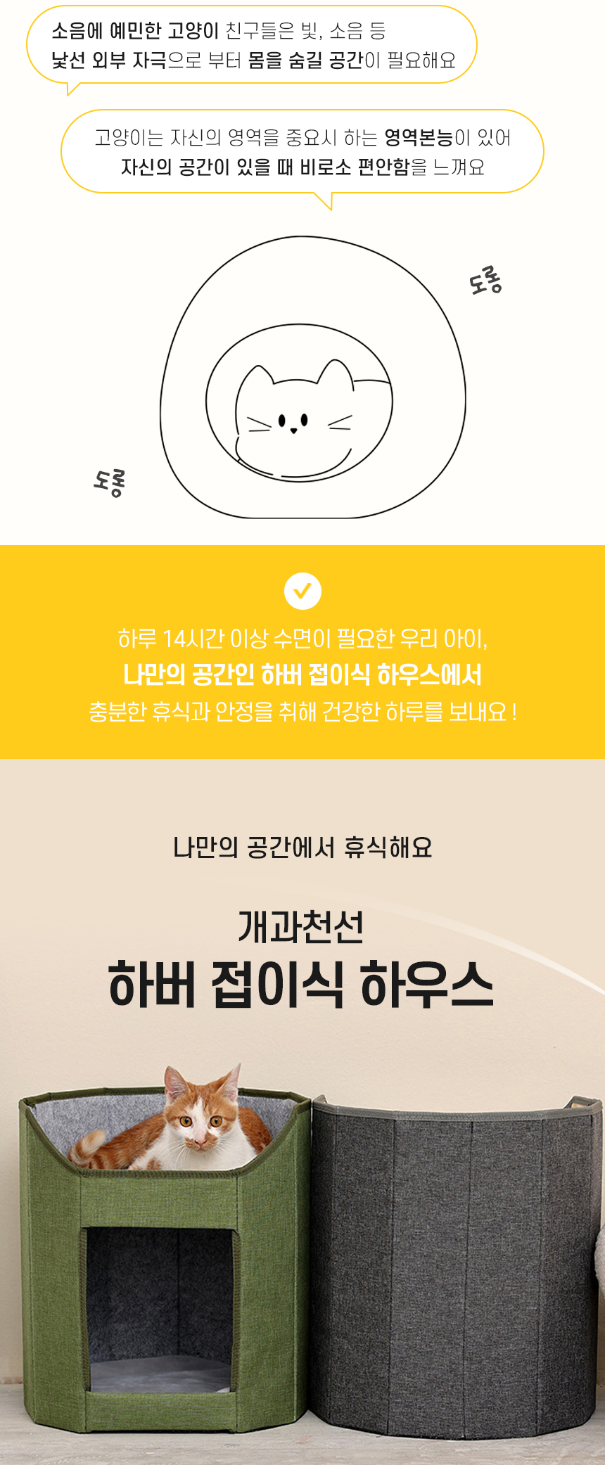 [NEW신상][무료배송] 개과천선 캣 하버 접이식 하우스 2번째