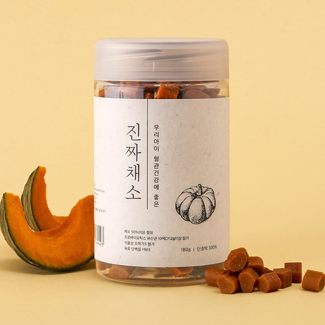 [꽉찬펫프]고기없이 맛있는 진짜채소 단호박&유산균 180g  0번