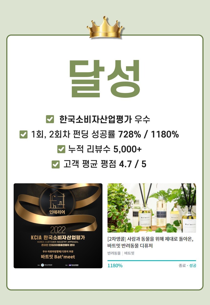 [무료배송] 바트밋 고양이 강아지 디퓨저 110ml 5번째
