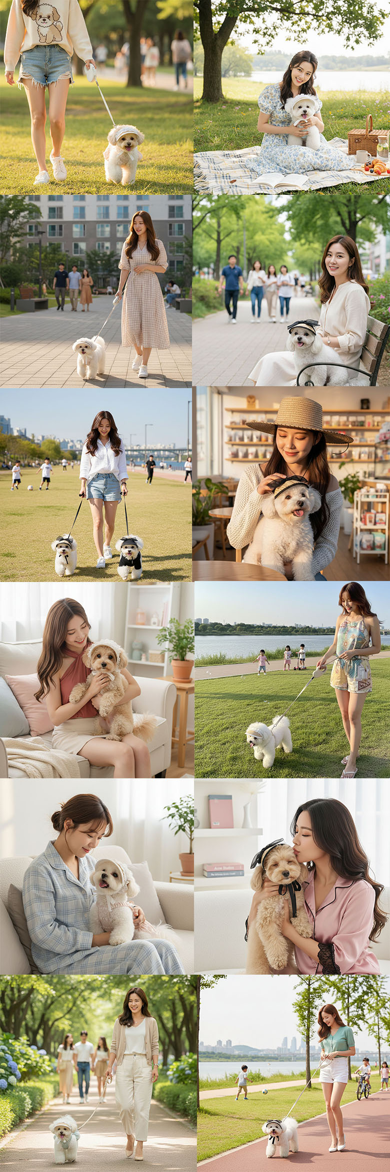 [무료배송] 예보들 댕댕이 썬캡 2종 화이트/블랙 (S-M) 3번째