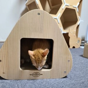 [무료배송] 야오미 우드 삼각김밥 하우스 스크래쳐 베스트 후기 이미지